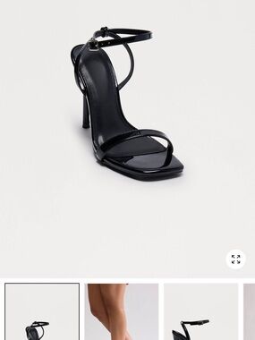 Black Strappy High Heel Sandals